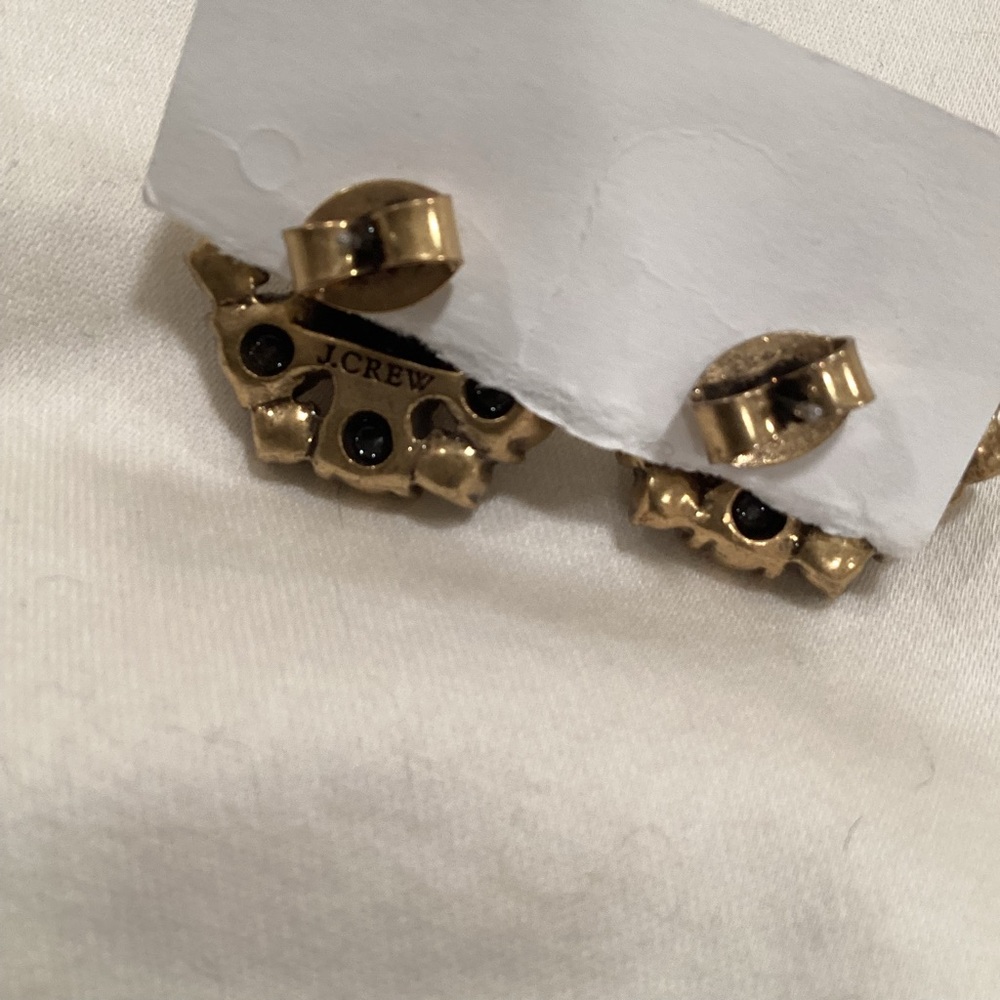 J.Crew Gold and Black cluster Earrings NWT - Picture 5 of 5